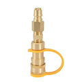 Brass gas propane conversion charging connector with 3/8 inch American standard thread