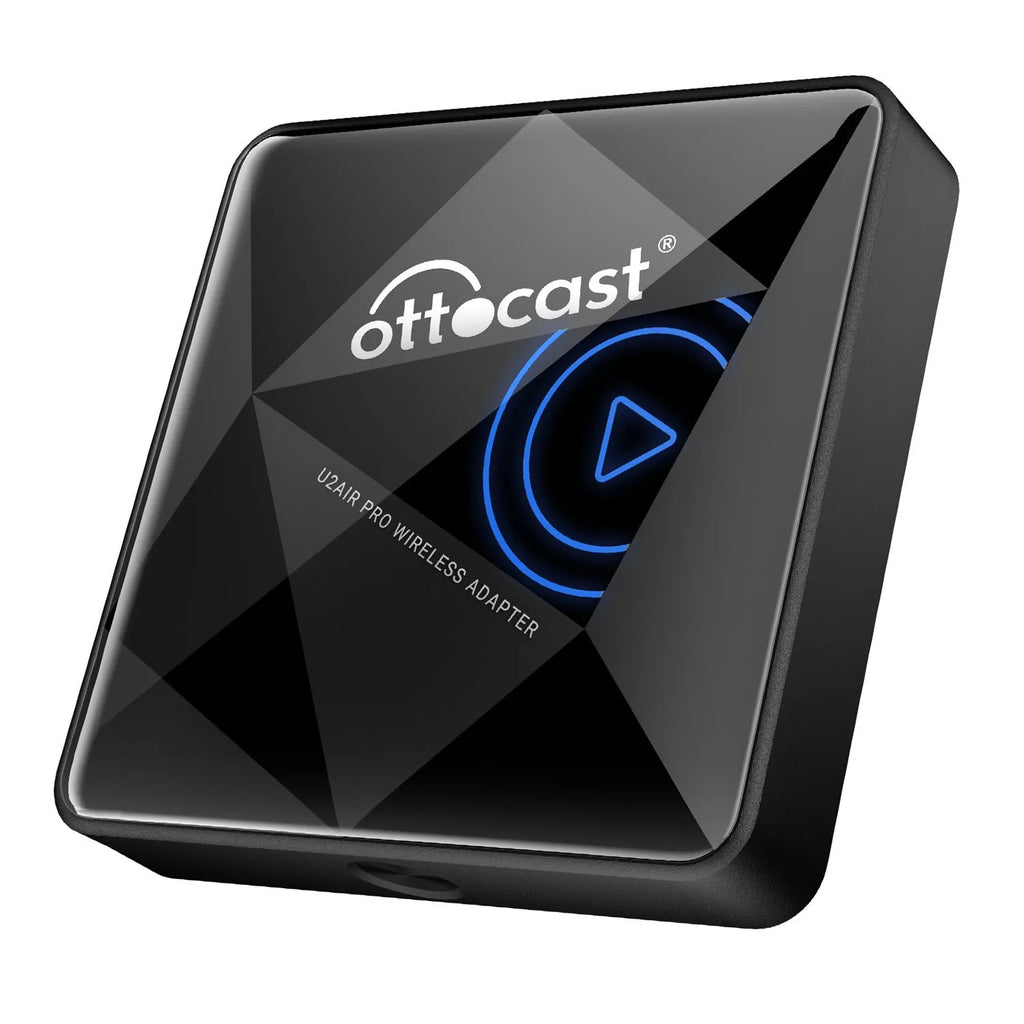 Black PU Wireless Car Bluetooth AIBOX with USB Type-C port for vehicle audio streaming