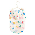 Colourful cartoon umbrella pattern polyester raincoat for a dog, sizes XS to XL.