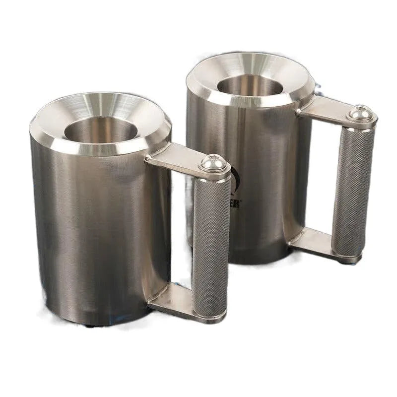 Silver stainless steel 8kg dumbbell cup weight plate for fitness equipment