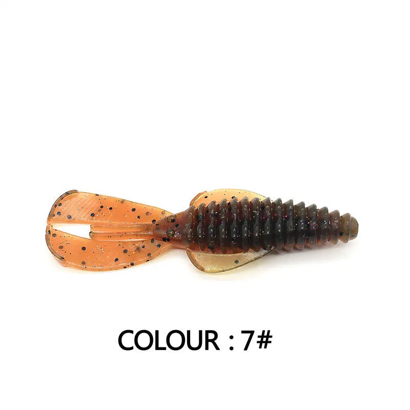 Assorted PVC soft plastic fishing lures in various colours, shown in 8cm and 12cm sizes.