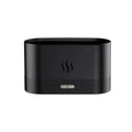Black square ultrasonic aroma diffuser with flame light effect and mist output