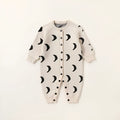 Nordic style cotton baby jumpsuit long sleeve unisex in oatmeal colour