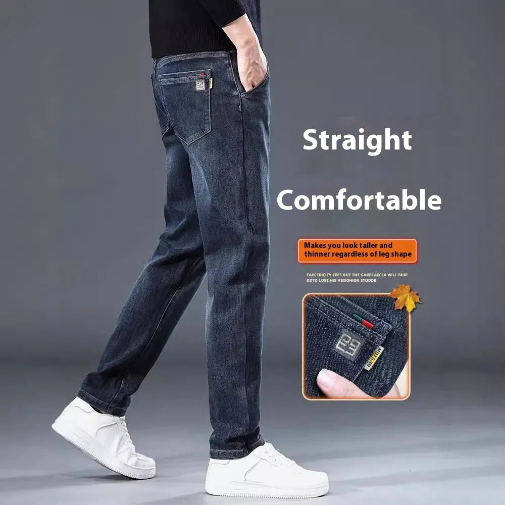 Slim straight casual trousers in polyester fabric with micro elasticity for summer street fashion wear