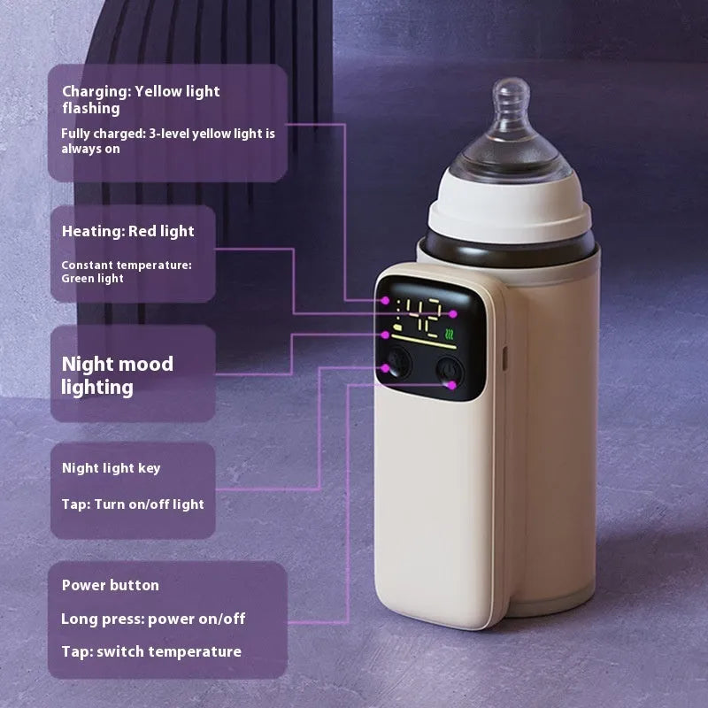 4th generation baby bottle insulation sleeve warmer with 8000mAh battery and fast charger