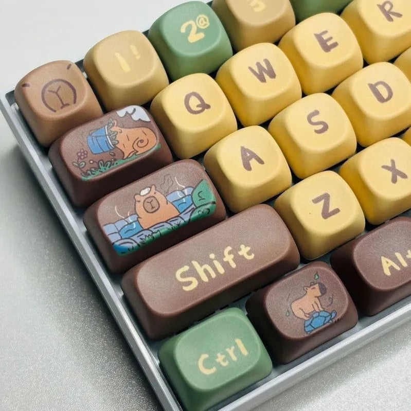 MOA Girl anime themed mechanical keyboard keycap set with 130 tall profile ABS keys