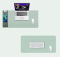 15W fast charging mouse pad with wireless charging desk mat in PU colour changing leather, 818x388mm