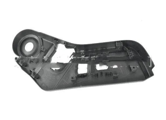 Dodge Journey JC front seat guard plate shown next to seat rail, highlighting side-specific left/right fit.