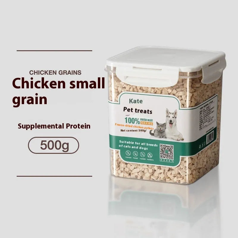 500g bag or can of high-grade chicken freeze-dried nuggets cat treats