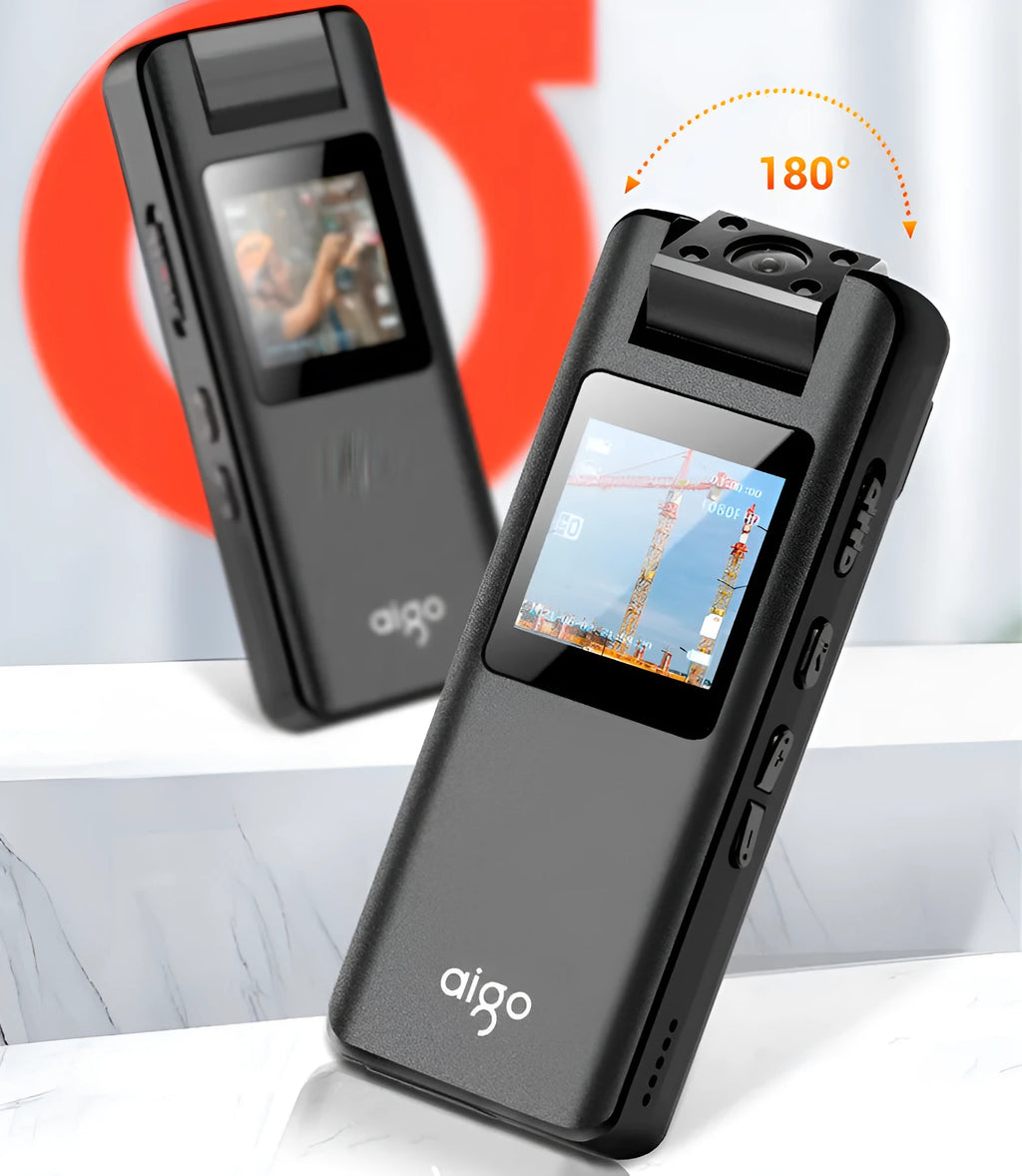 DSJ-S11 black body worn camera with wide-angle lens on magnetic mount