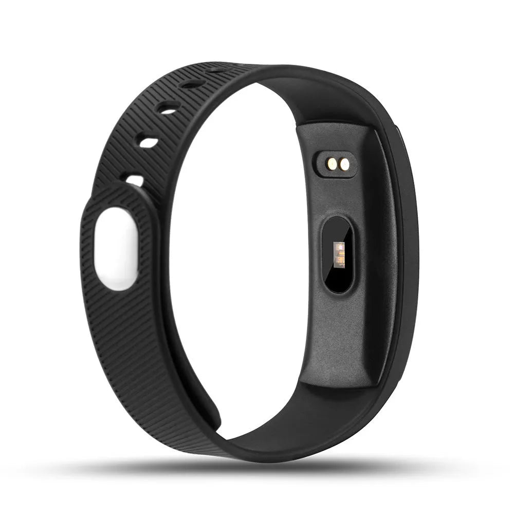 Smart bracelet with OLED display showing health metrics in multiple colour options