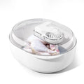 Aluminium household quick defrosting plate in modern simplicity style, shown with a USB cable.