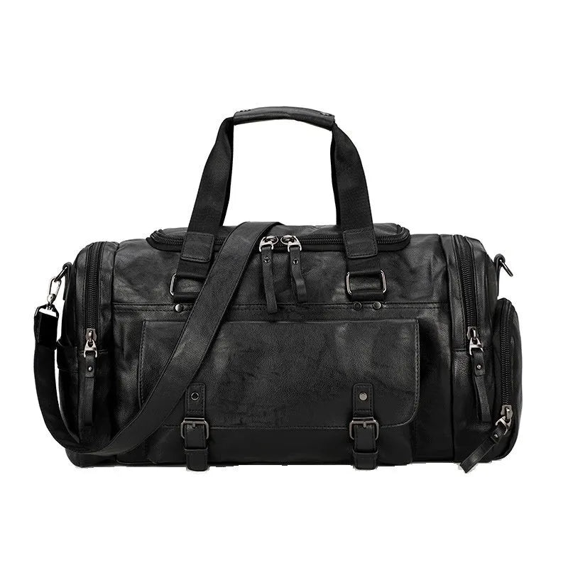 Large black travel shoe bag with separate compartment for footwear organisation measuring 52cm