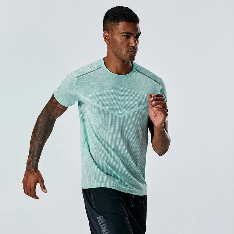 Quick-drying T-shirt for men and women in chemical fibre polyester blend, available in Army Green, Black, Dark blue, Green, Asian sizes M-4XL