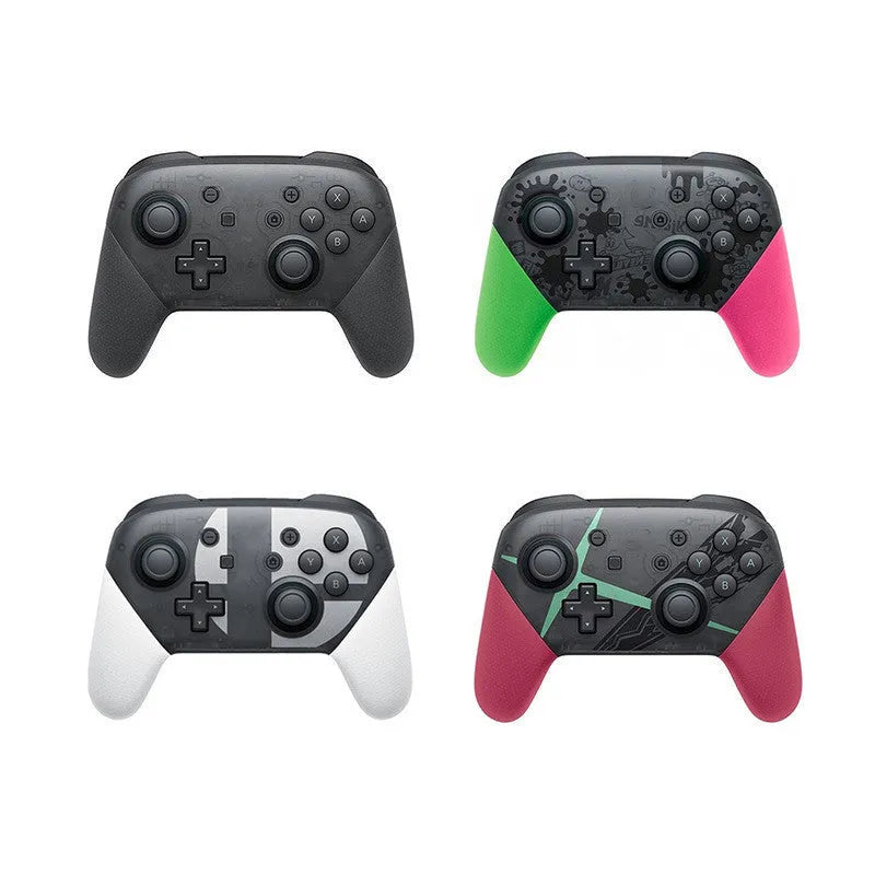 Wireless Bluetooth gamepad controller in black, white, red, and green colour options