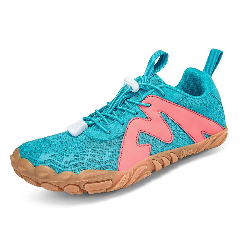 Couple sports climbing shoes with Flyknit lining and rubber sole in multiple colour options.