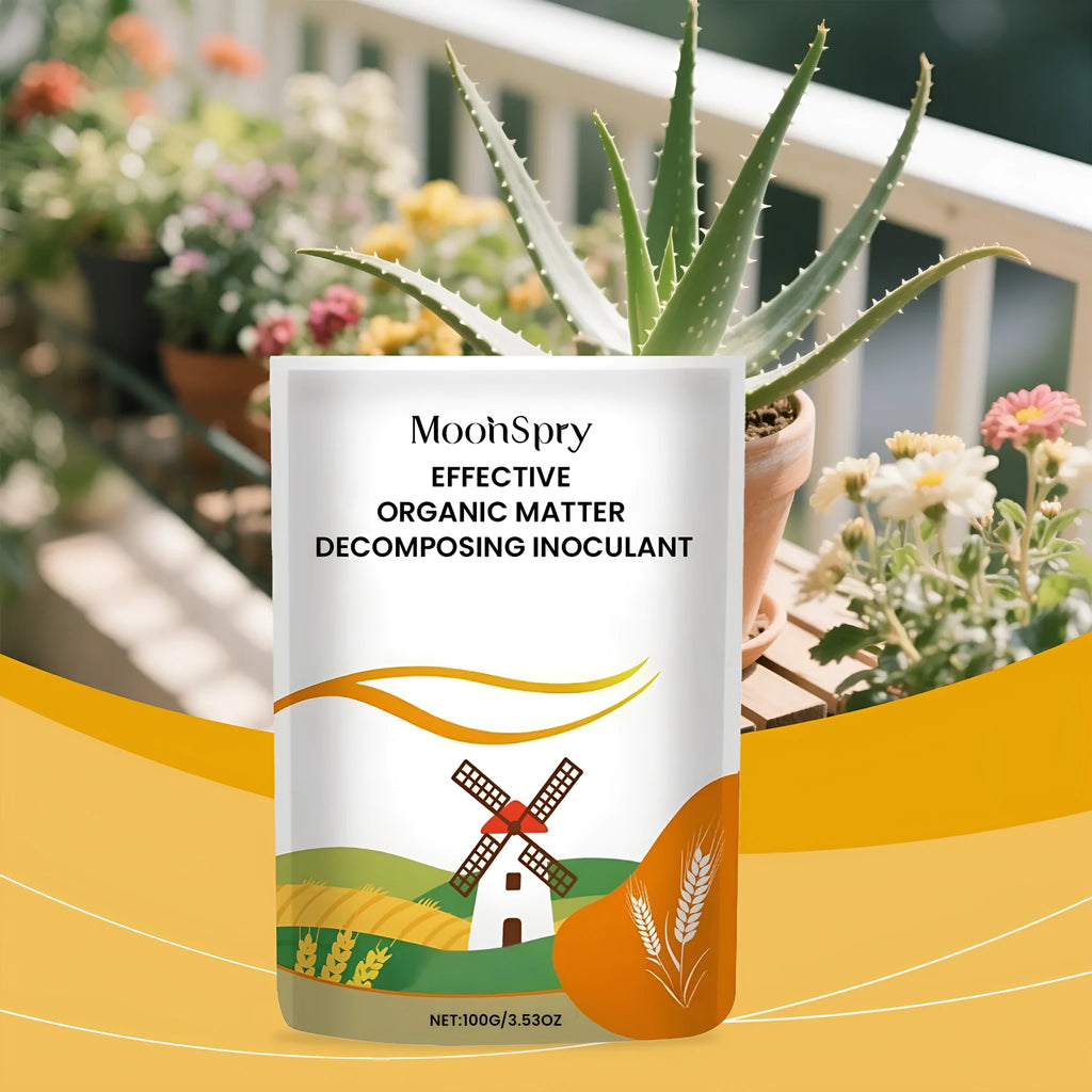 100g pack of plant growth powder with humus extract and mineral ingredients in a bag