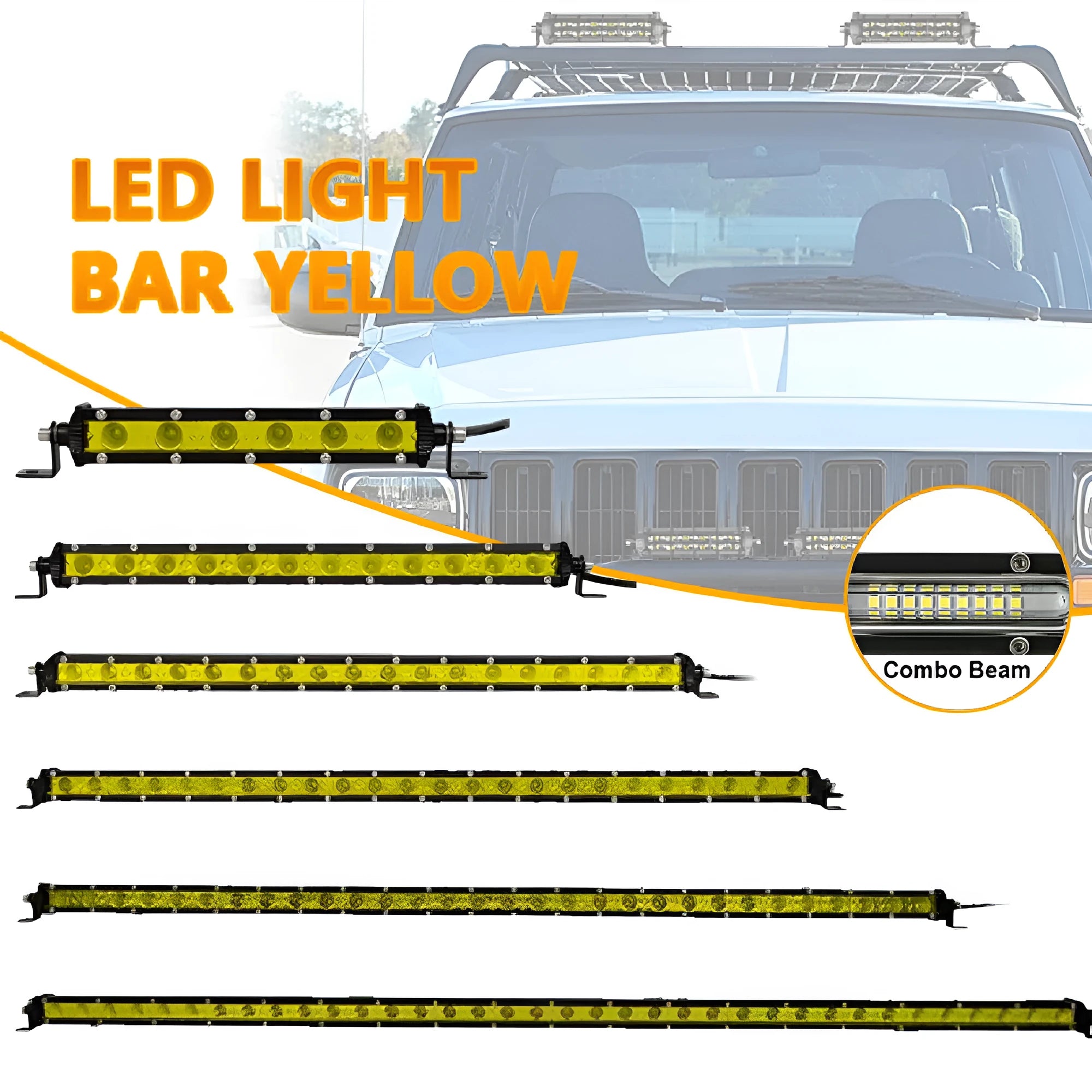 25 inch single row LED light bar for vehicle mounting with aluminium housing