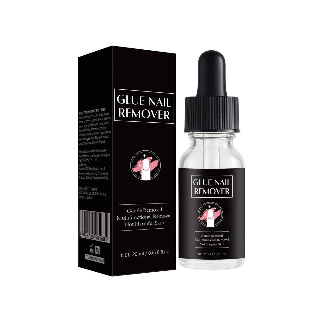 FP-A066 specification nail glue remover bottle with 20ml volume for acrylic and gel polish adhesive removal