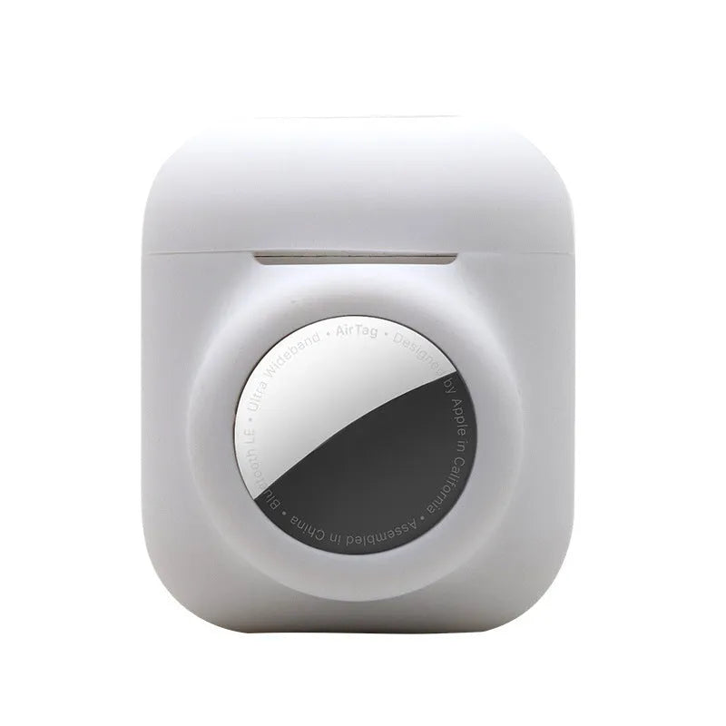 Silicone flip cover protective case for Apple AirTag in multiple colour options.