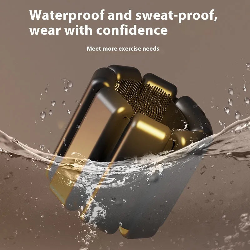 Silicone Velcro fitness weight bracelet in black, shown on a wrist.