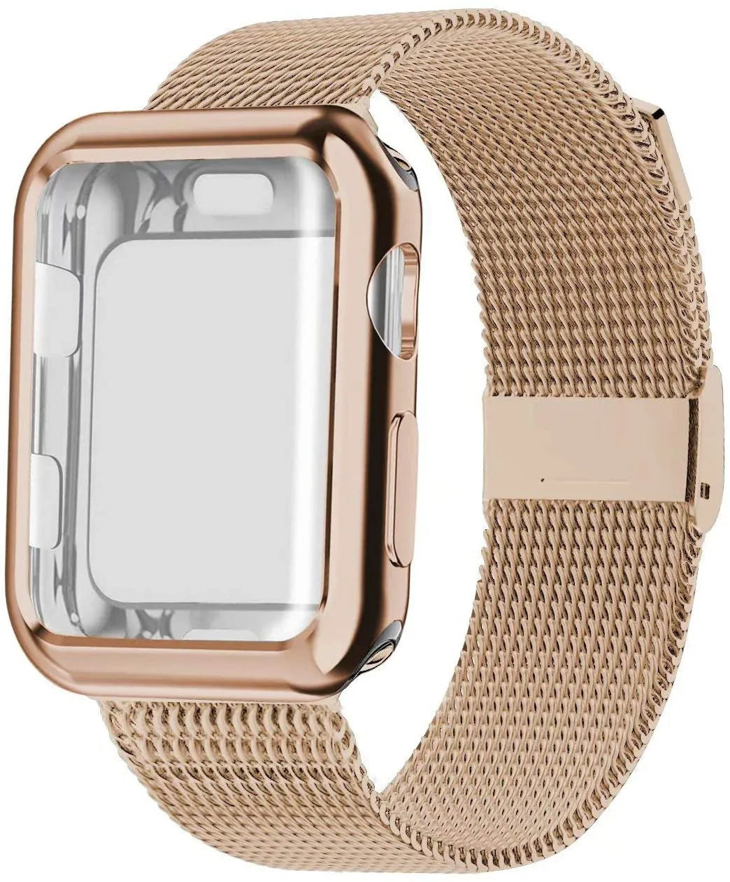 Magnetic Milanese metal band for Apple Watch in multiple colours on a wrist.