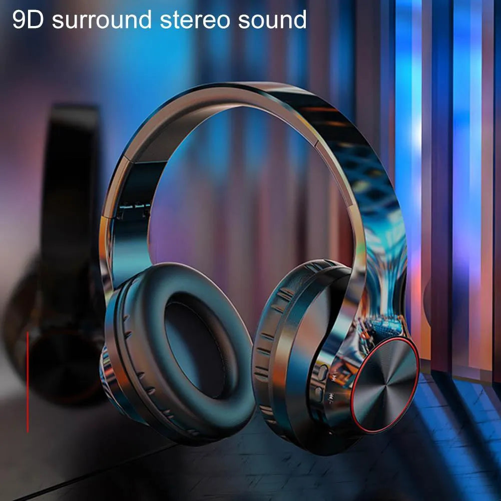 A11 wireless Bluetooth headset in blue or white colour with head-mounted design and bilateral stereo sound