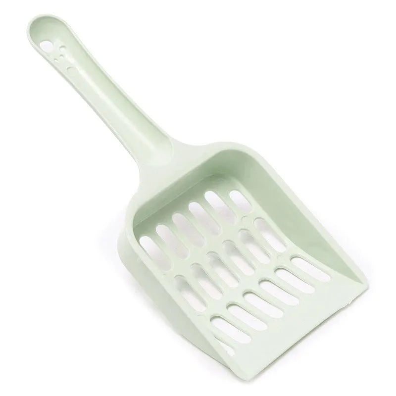 Blue plastic pet litter scoop for cleaning cat sand and dog waste