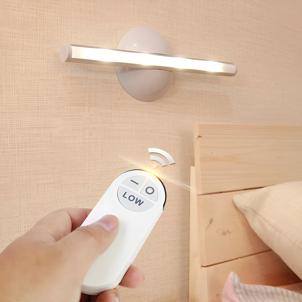LED night light mirror lamp with remote control for cabinet installation