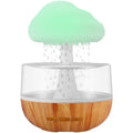 White cloud humidifier with LED night lights and USB charging cable
