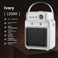 White 1200W PTC room heater with humidifying function on a tabletop.