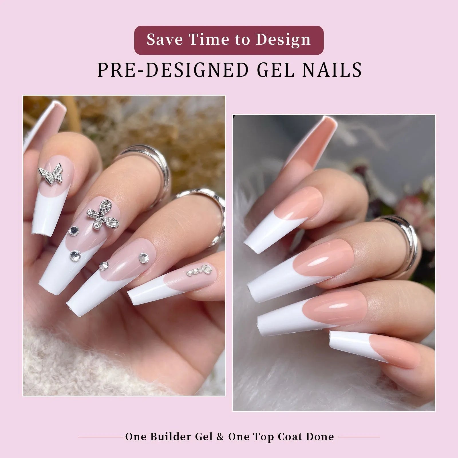 Box containing 288 French wear armour style seamless removable nail stickers.