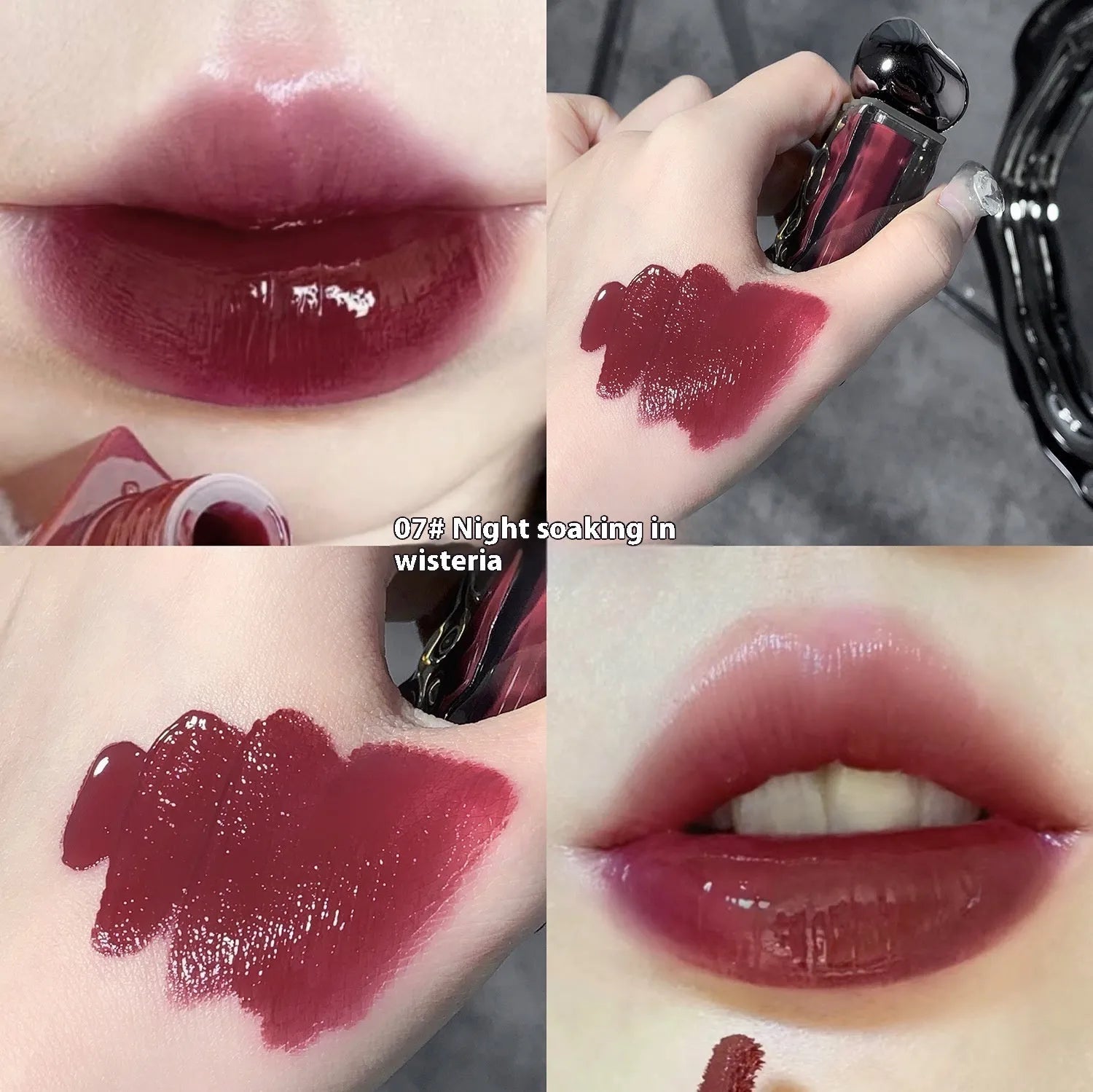Glacier Lava Lip Lacquer tube in one of seven colour shades with a mirror gloss finish.