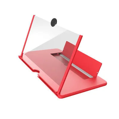 12-inch wooden screen amplifier folding bracket showing log and acrylic construction