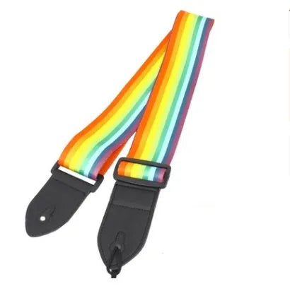 Printed cloth guitar shoulder strap with colourful graphic designs
