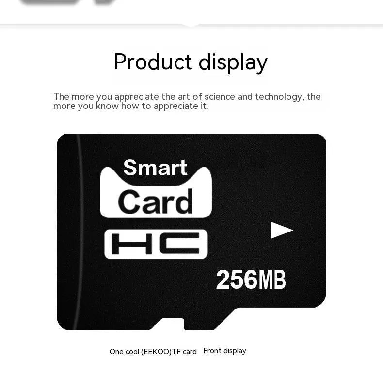 256MB MicroSD TF memory card for MP3 players, cameras, and mobile phones.
