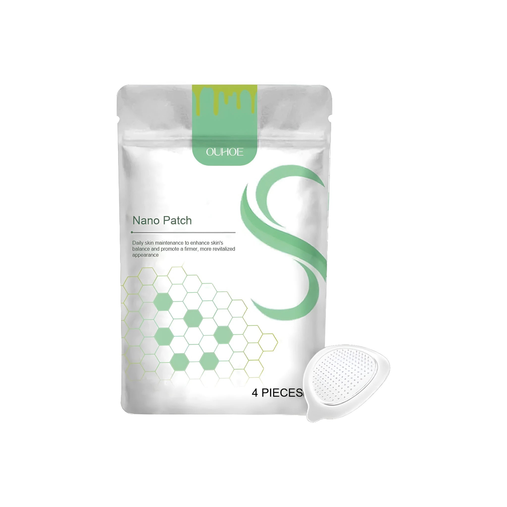 Four micro needle body shaping care patches with natural ingredients including bee venom and peppermint oil