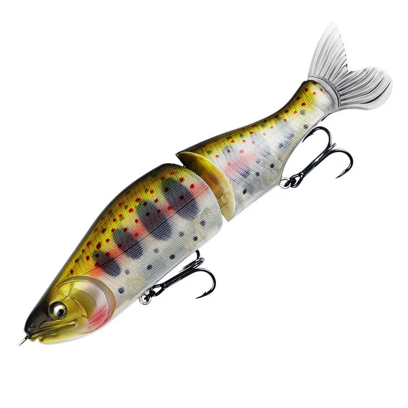 185mm plastic bass fishing lure with swimming body profile in multiple colour options