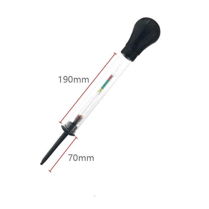 Glass electrohydraulic hydrometer for automobile battery electrolyte density testing