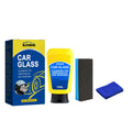 Windshield automotive detergent kit with 150ml spray bottle, sponge and microfibre cloth for car glass cleaning