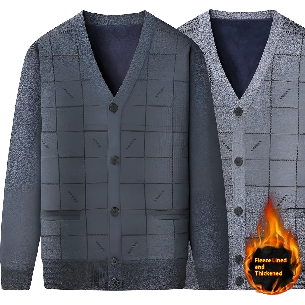 Men's batwing sleeve sweater cardigan in polyester blend, plus size options L to 3XL