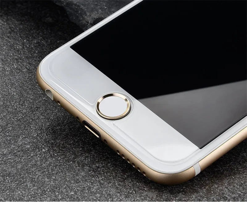 Pack of three transparent tempered glass screen protectors for iPhone models.