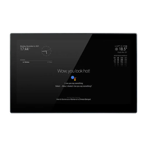 13.3-inch integrated computer touch display panel with voice assistant for Raspberry Pi CM4 projects.