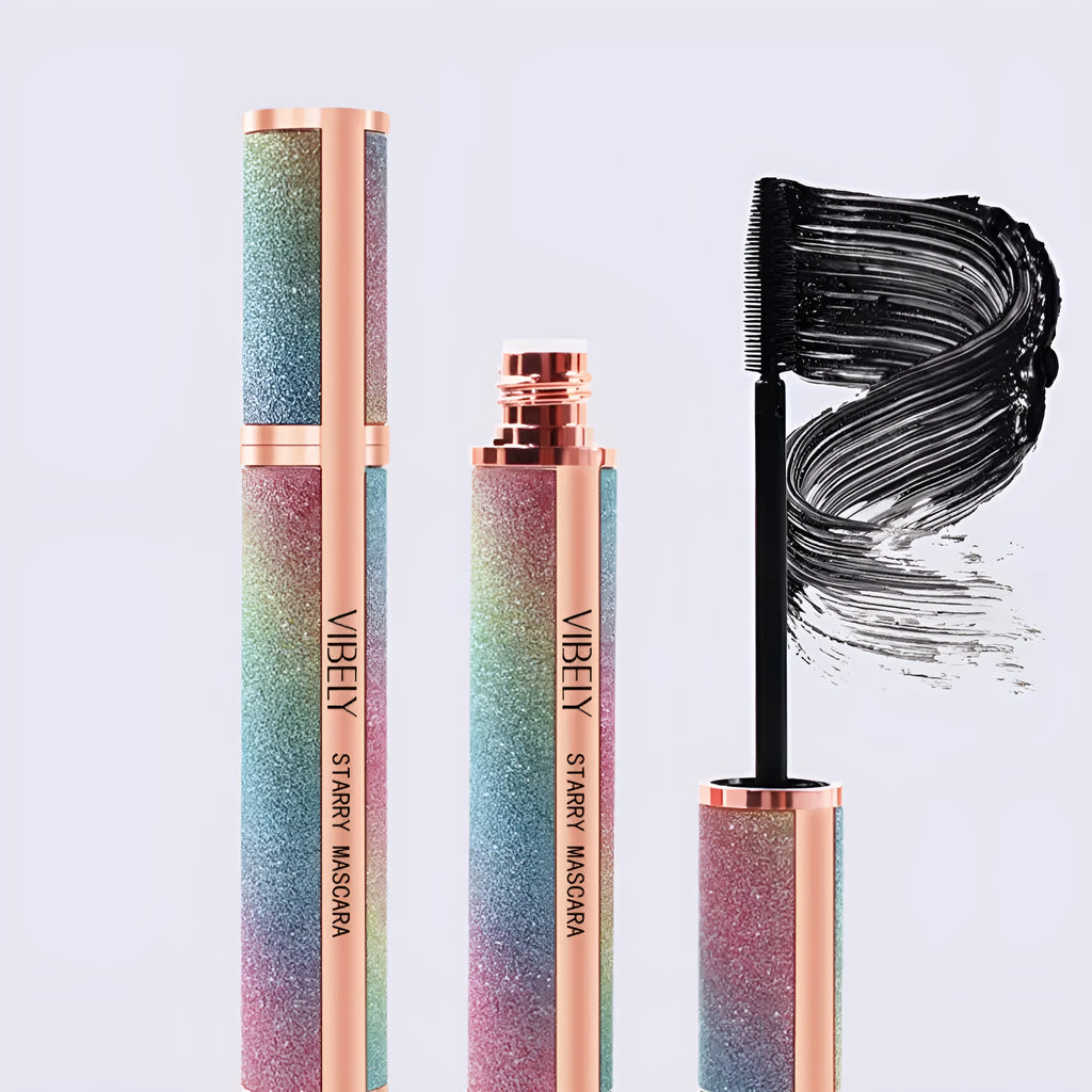 Black waterproof mascara for long thick curled lashes in standard packaging