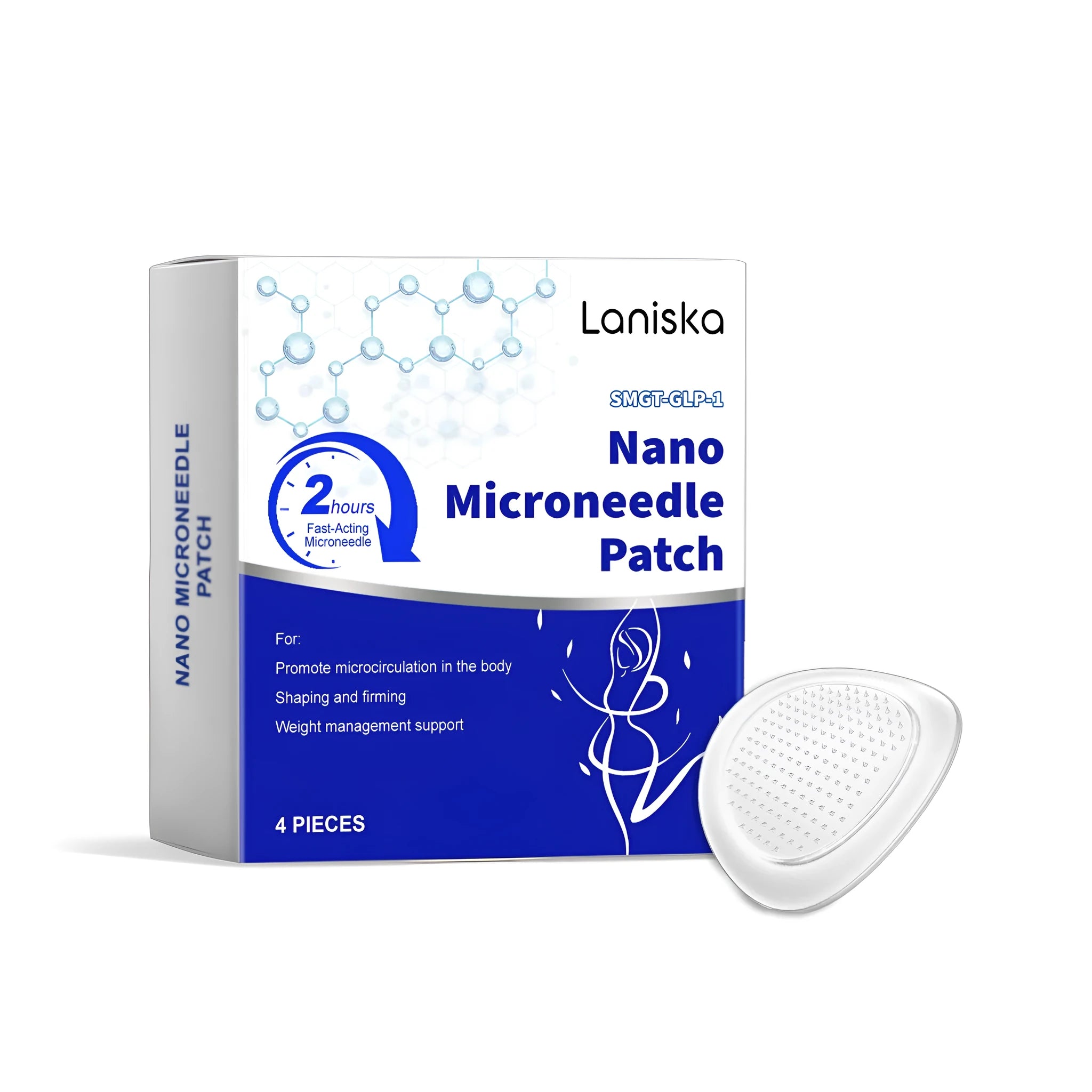 Nano microneedle patch with Artemisia argyi root and hyaluronic acid, 4 pieces in a pack