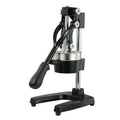 Cast iron manual citrus juicer with stainless steel strainer in black colour option