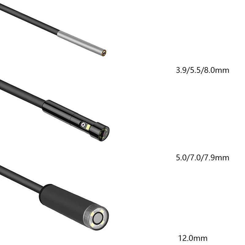 Handheld industrial endoscope with 4.5-inch screen and flexible cable for automotive inspection