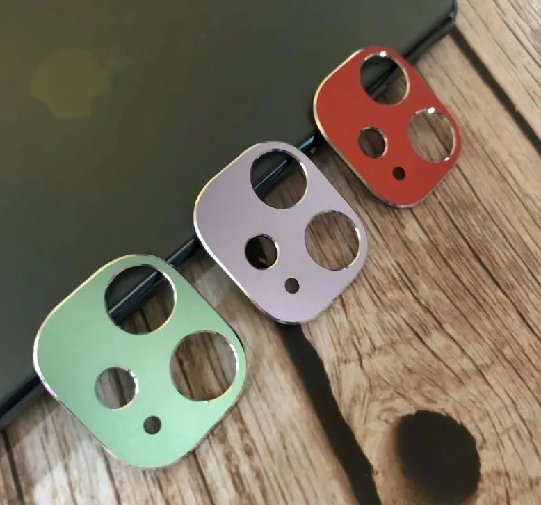 Metal lens protection ring for iPhone 11 and iPhone 11 Pro rear camera in various colour options