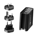 Black or white 48W PD charger with four USB Type-C ports and a power indication light.