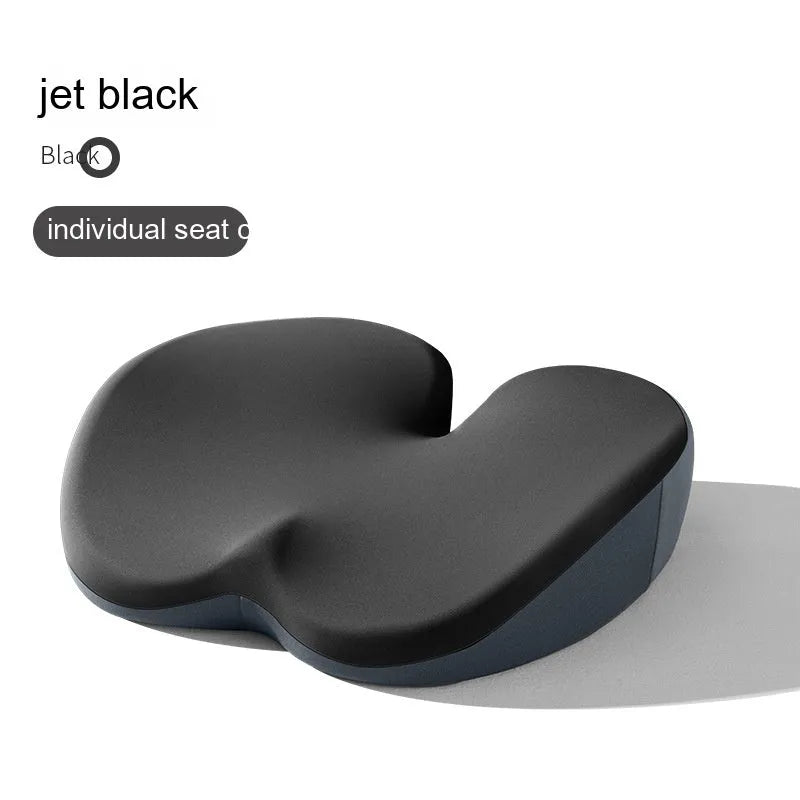 Car seat cushion and lumbar support set with thickened foam padding in multiple colour options